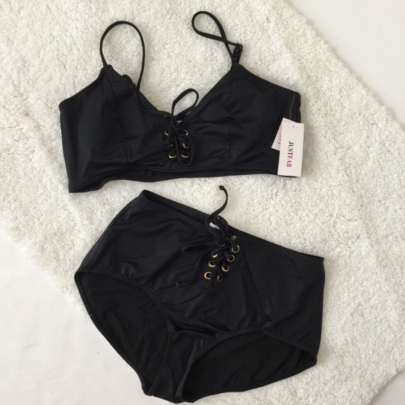 JustFab Other - ✨JustFAB Black HIGH WAISTED 2pc✨